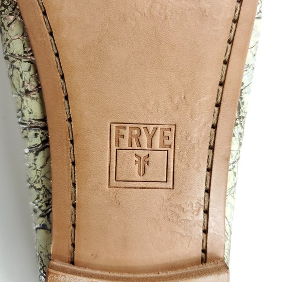 Frye Leather Crackle Carson Ballet Flats - Picture 7 of 9